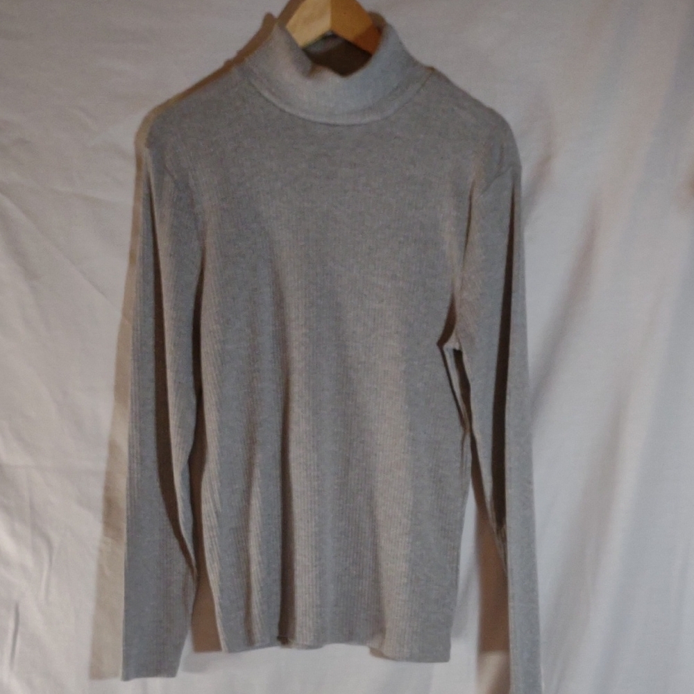 River Island Gray Ribbed Turtleneck Sweater for Men Size M